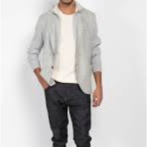 ‘Zara Man” Heather Gray Jacket with Black Hood size XL ( 44 euro)